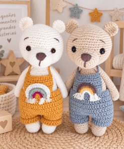 Osito Teddy amigurumi de apego
