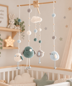 Móvil de Pajaritos para la cuna