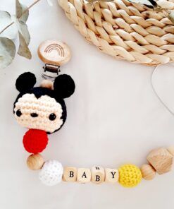 Chupetero Mickey/Minnie Mouse-Personalizado
